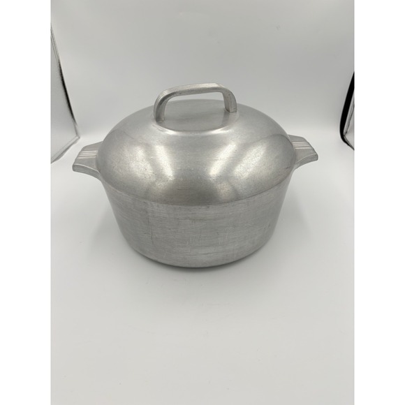 Vtg Wagner Ware Sidney O Magnalite 4248-P Aluminum Roaster Stockpot & Lid - Picture 5 of 6